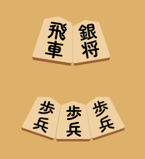 【駒台への持ち駒の並べ方】